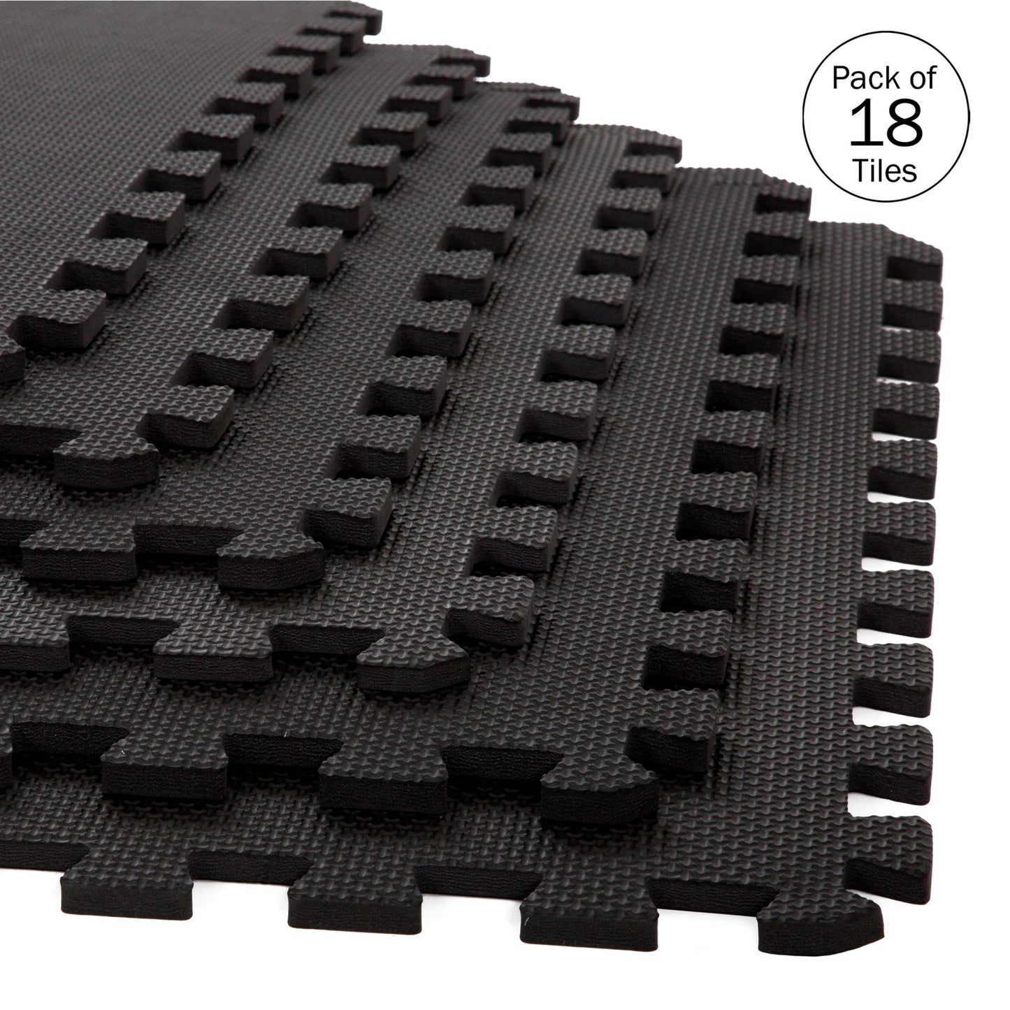 Stalwart 24" x 24" Multicolor Foam Interlocking Floor Mats, 8 Pack