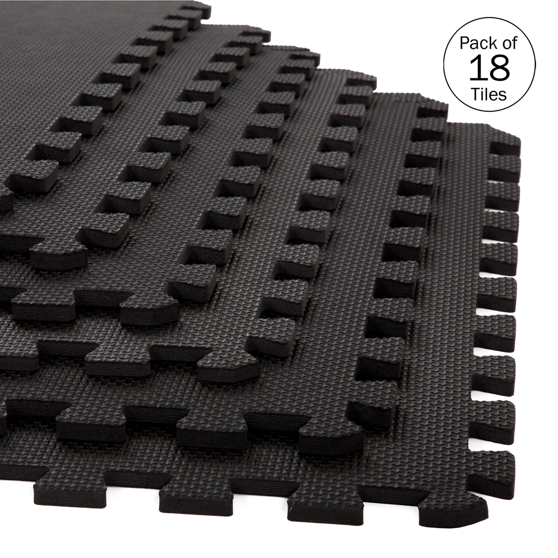 Stalwart EVA Foam Tiles 12-Pack - 48 SQ FT Playroom/Gym Flooring, Multicolor