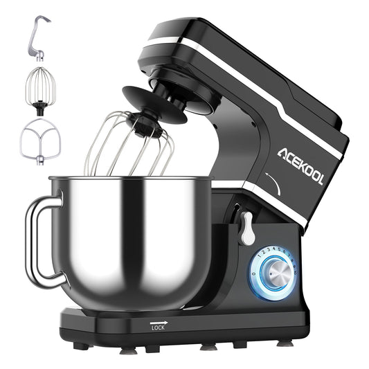 Stand Mixer, 7.5QT Kitchen Electric Food Mixer 10-Speed Tilt-Head Dough Mixer for Baking&Cake, with Stainless Steel Bowl, Whisk, Dough Hook, Beater, Splash Guard (660W)