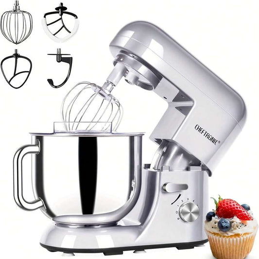 Stand Mixer, 7 Qt Tilt-Head Electric Household Stand Mixer - 650W 6-P Speed, Multifunctional Kitchen Stand Up Mixer With Dough Hook, Whisk, Food Beater And Butter Beater