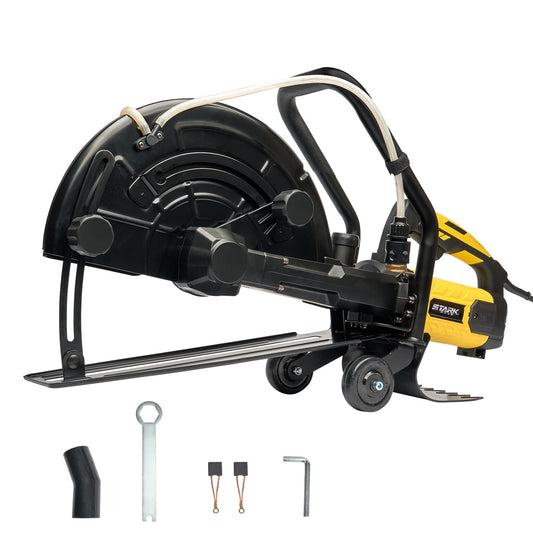 Stark USA 16" Electric Concrete Saw, 3200W/20A Motor, Circular Saw Cutter With 6" Cutting Depth, Wet/Dry Disk Saw Cutter Includes Water Line, Pump, For Stone, Brick, Porcelain, Concrete
