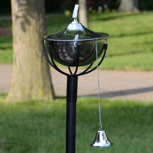 Starlite Garden & Patio Torche Maui Grande Garden Torches (Set of 2) Smooth Nickel