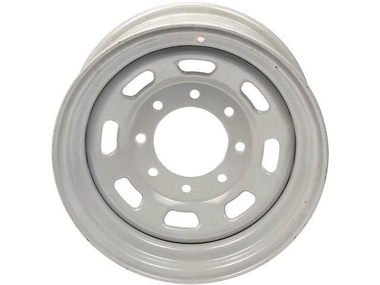 Steel Wheel - 16 Inch - 8 Cut - Silver - Compatible with 1999 - 2004 Ford F-350 Super Duty with Single Rear Wheels 2000 2001 2002 2003