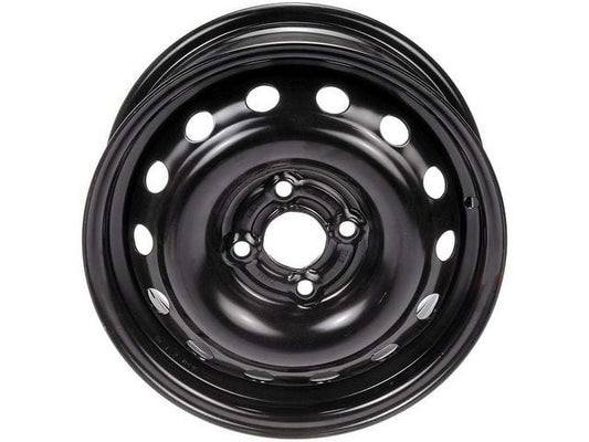 Steel Wheel - Black - 14 Inch - Compatible with 2005 - 2011 Chevy Aveo 2006 2007 2008 2009 2010