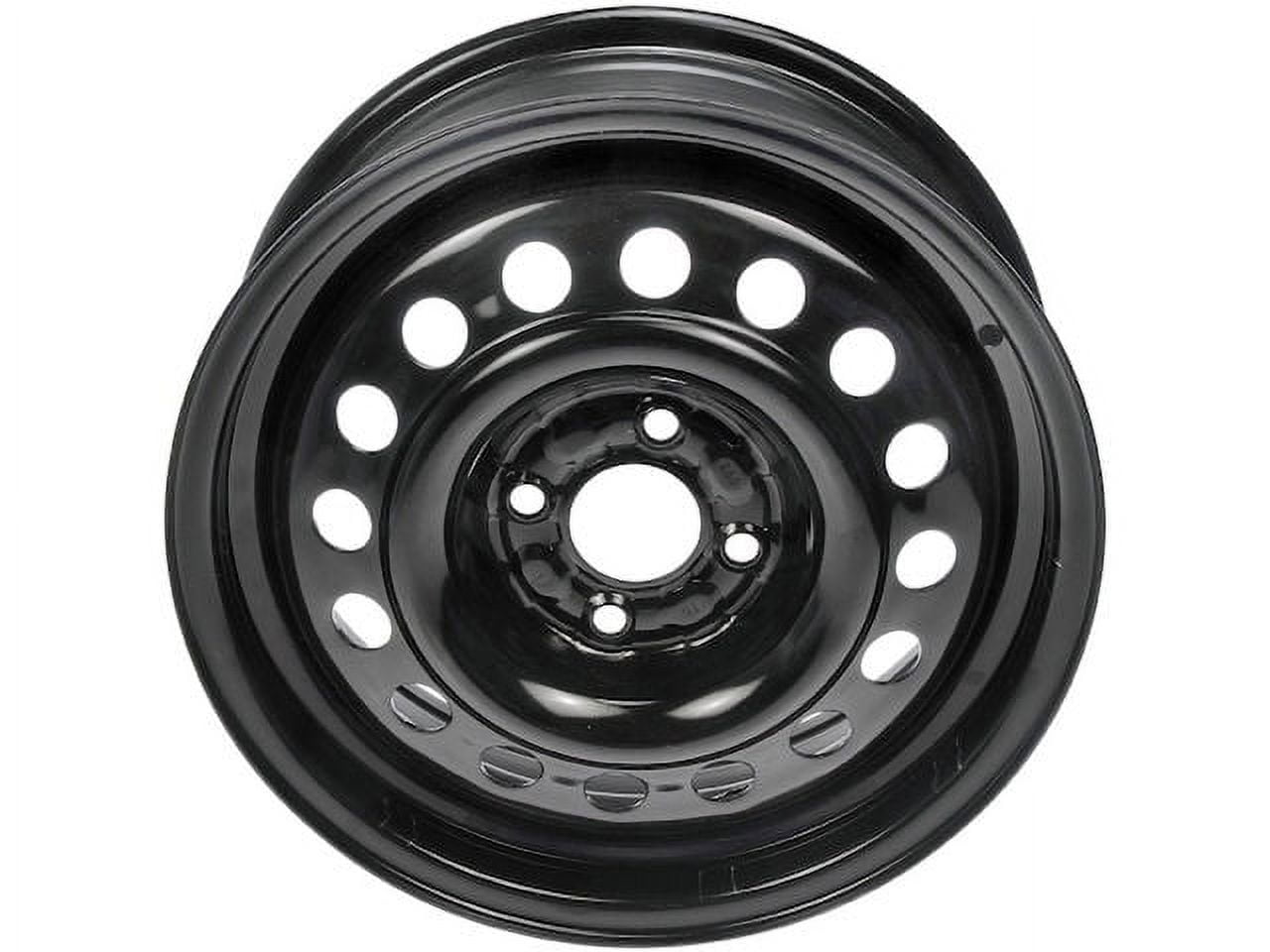 Steel Wheel - Black - 15 Inch - Compatible with 2014 - 2016 Nissan Versa Note 2015