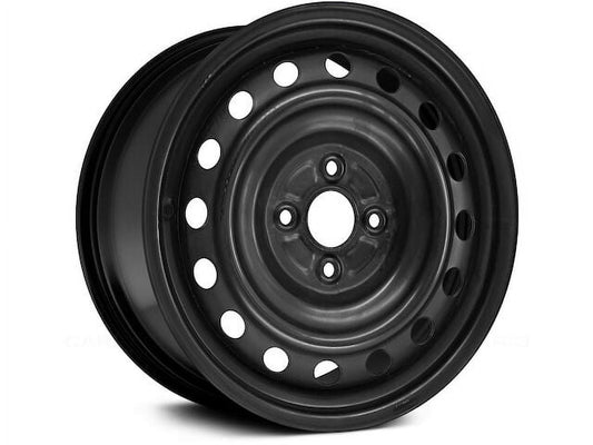 Steel Wheel - Black - 15 x 5 Inch - 4 Lug - 100mm Bolt Pattern - Compatible with 2012 - 2018 Toyota Prius C 2013 2014 2015 2016 2017