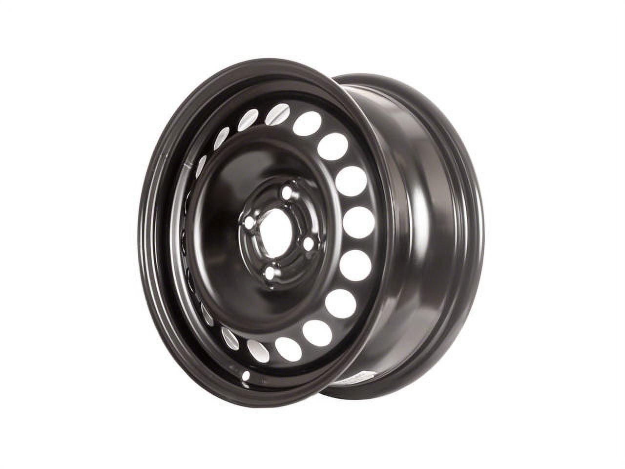 Steel Wheel - Black - 15 x 6 Inch - 4 Lug - Compatible with 2005 - 2010 Chevy Cobalt 2006 2007 2008 2009