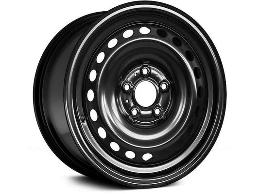 Steel Wheel - Black - 16 x 6.5 Inch - 45mm Offset - UK Bolt Pattern - 20 Hole - 5 Lug - Compatible with 2013 - 2019 Nissan Sentra 2014 2015 2016 2017 2018