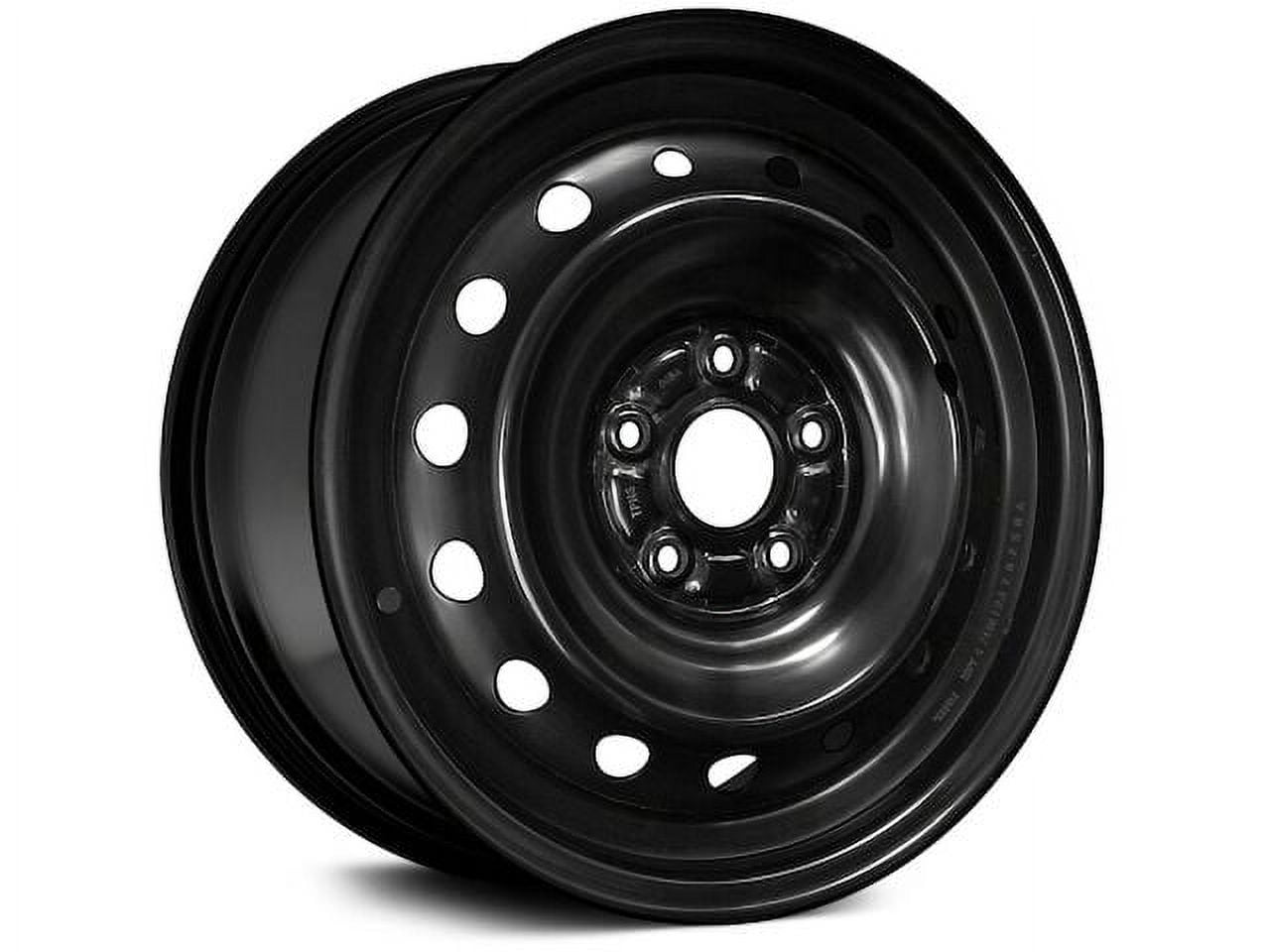 Steel Wheel - Black - 16 x 6.5 Inch - 5 Lug - 15 Hole - 114mm Bolt Pattern - Compatible with 2006 - 2011 Honda Civic Coupe / Hybrid / Sedan 2007 2008 2009 2010