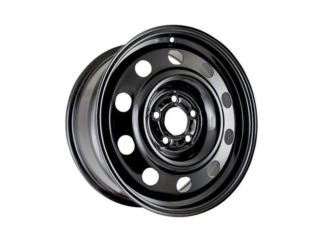 Steel Wheel - Black - 5 Lug - 10 Slot - 17 x 7.5 Inch - Compatible with 2007 - 2011 Ford Crown Victoria 2008 2009 2010