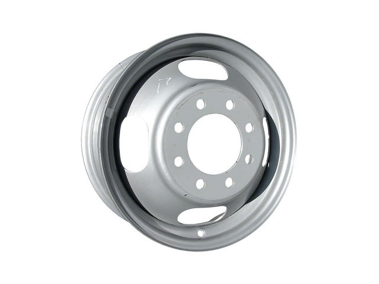 Steel Wheel - Silver - 4 Slot - 8 Lug - 16 x 6 Inch - Compatible with 1984 - 1996 Ford F-350 1985 1986 1987 1988 1989 1990 1991 1992 1993 1994 1995
