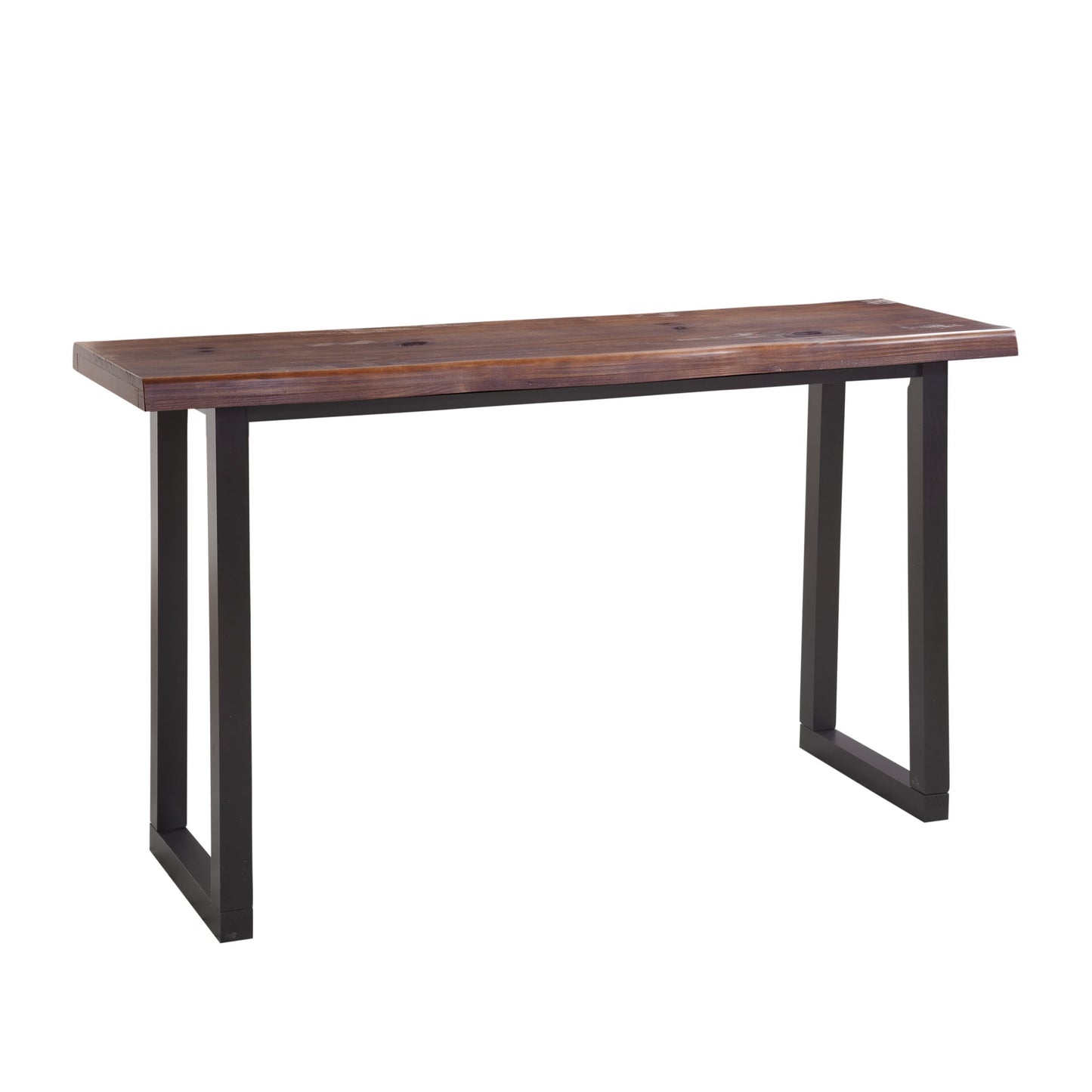 Jennings Cherry and Ebony Solid Wood Live Edge Sofa Bar Table