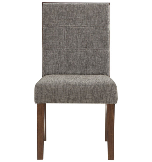 Steve Silver Mid-Century Modern Upholstered Quinn Side Chair, Set of 2, Gray