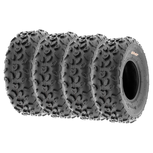 SunF All Terrain ATV UTV Quad Mini Bike Tires 145/70x6 145/70-6(14x6-6) 6 PR A014 (Set of 4)