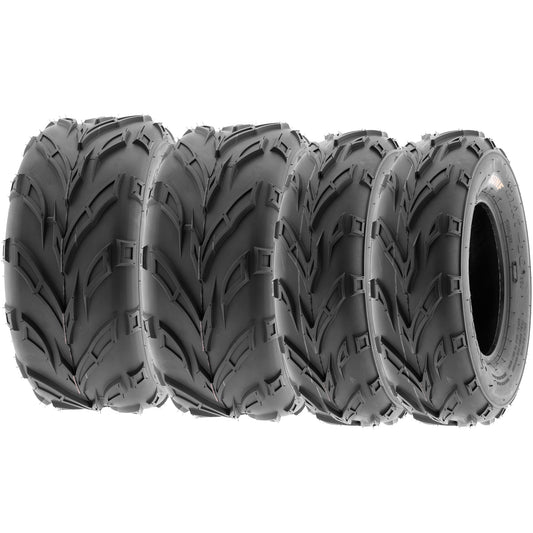 SunF All Terrain ATV UTV Quad Mini Bike Tires 16x7-8 & 16x8-7 6 PR A004 (Complete Full Set of 4)