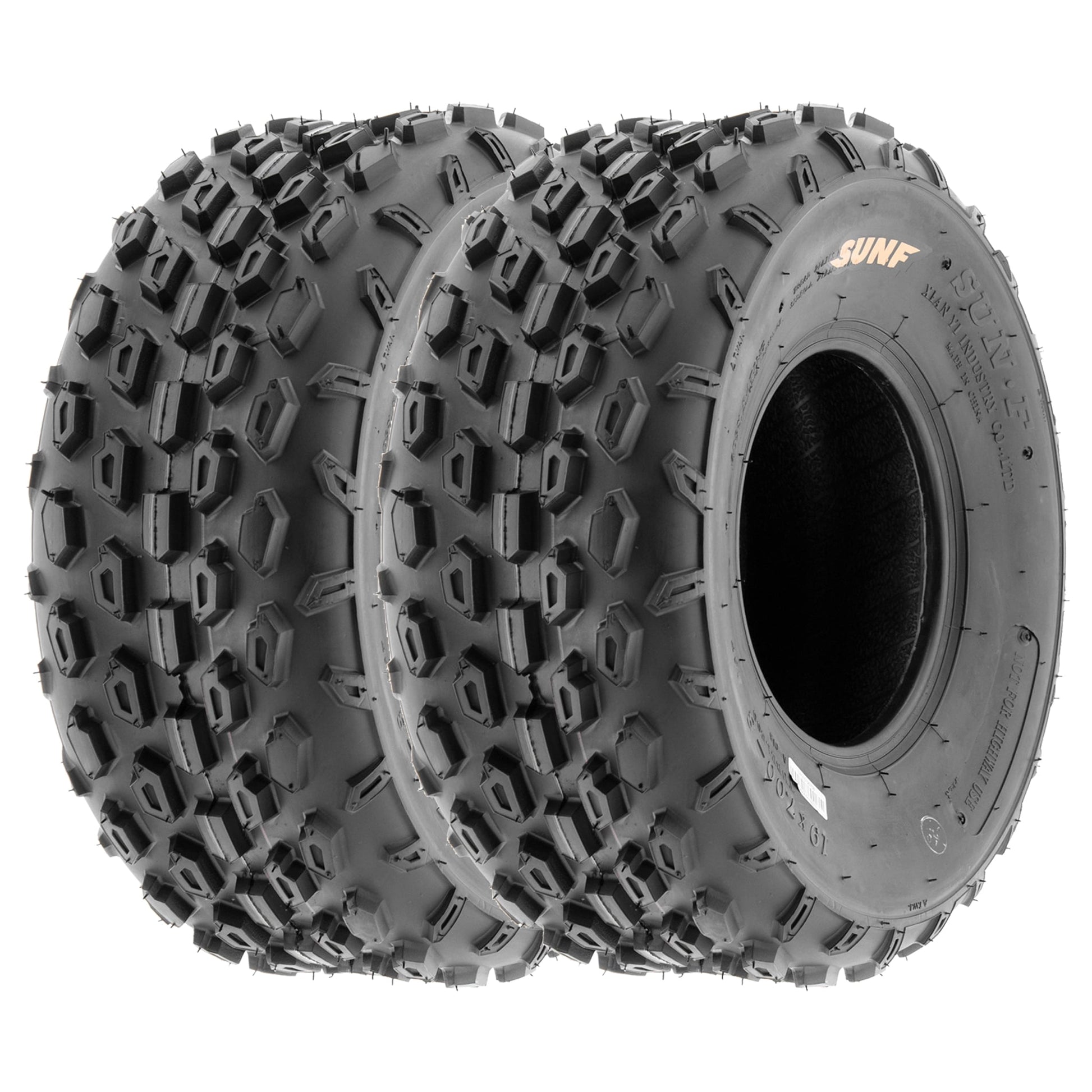 SunF All Terrain ATV UTV Quad Mini Bike Tires 19x7-8 19x7x8 6 PR A015 (Pair of 2)