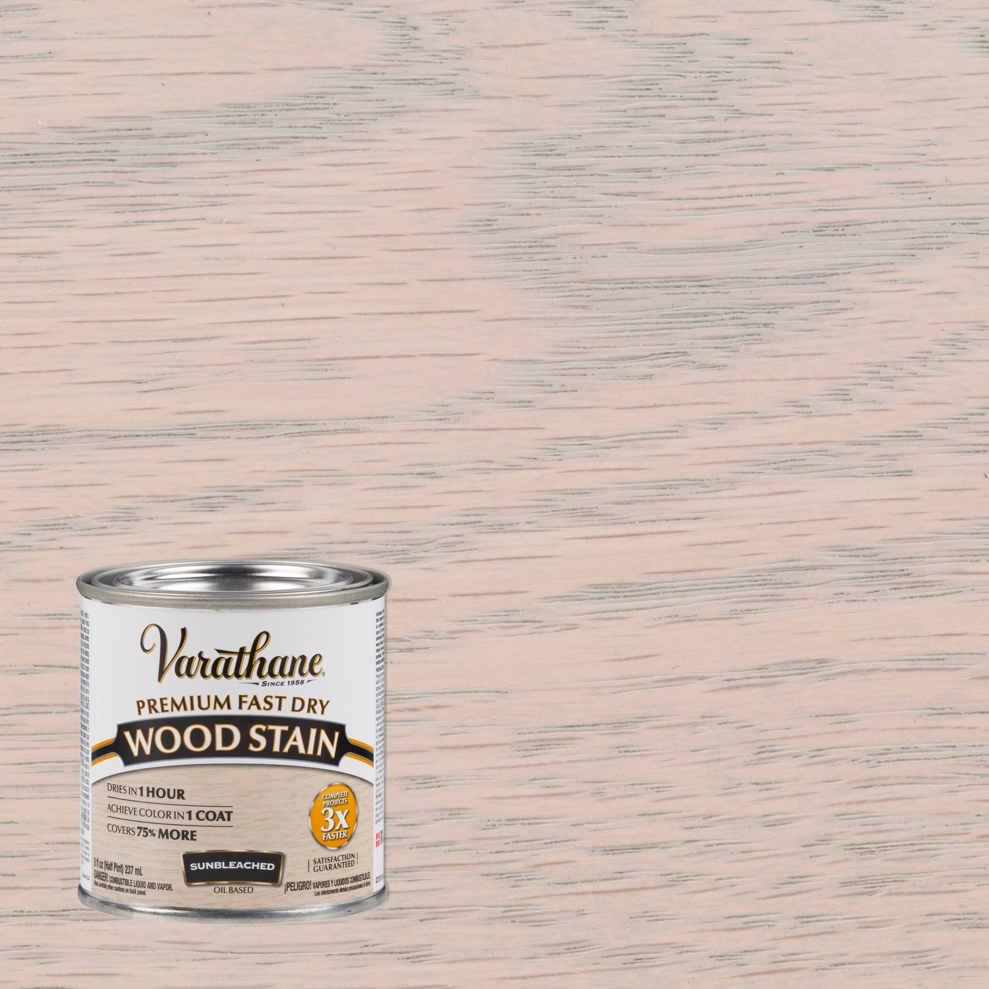4 Pack, Sunbleached, Varathane Premium Fast Dry Wood Stain-262030, Half Pint