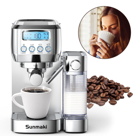 Sunmaki Espresso Machine High Pressure Professional Coffee Cappuccino for Espresso,Latte,Macchiato Maker