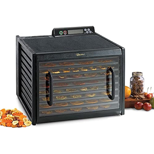 Supdeal 9-Tray Electric Food Dehydrator w/Clear Door, 48H Timer, Auto-Off, Temp Control, Fast Dry Tech, 15 Sq Ft, 600W, Black