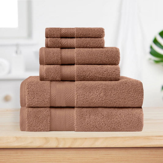 Superior Aria Turkish Cotton 6-Piece Towel Set, Ultra Soft Heavyweight Towels, Ivory