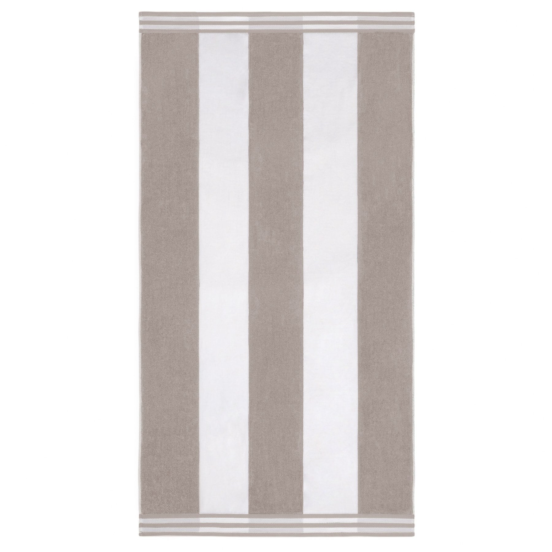 Superior Cabana Striped 1-Piece Oversized Cotton Beach Towel, Light Grey
