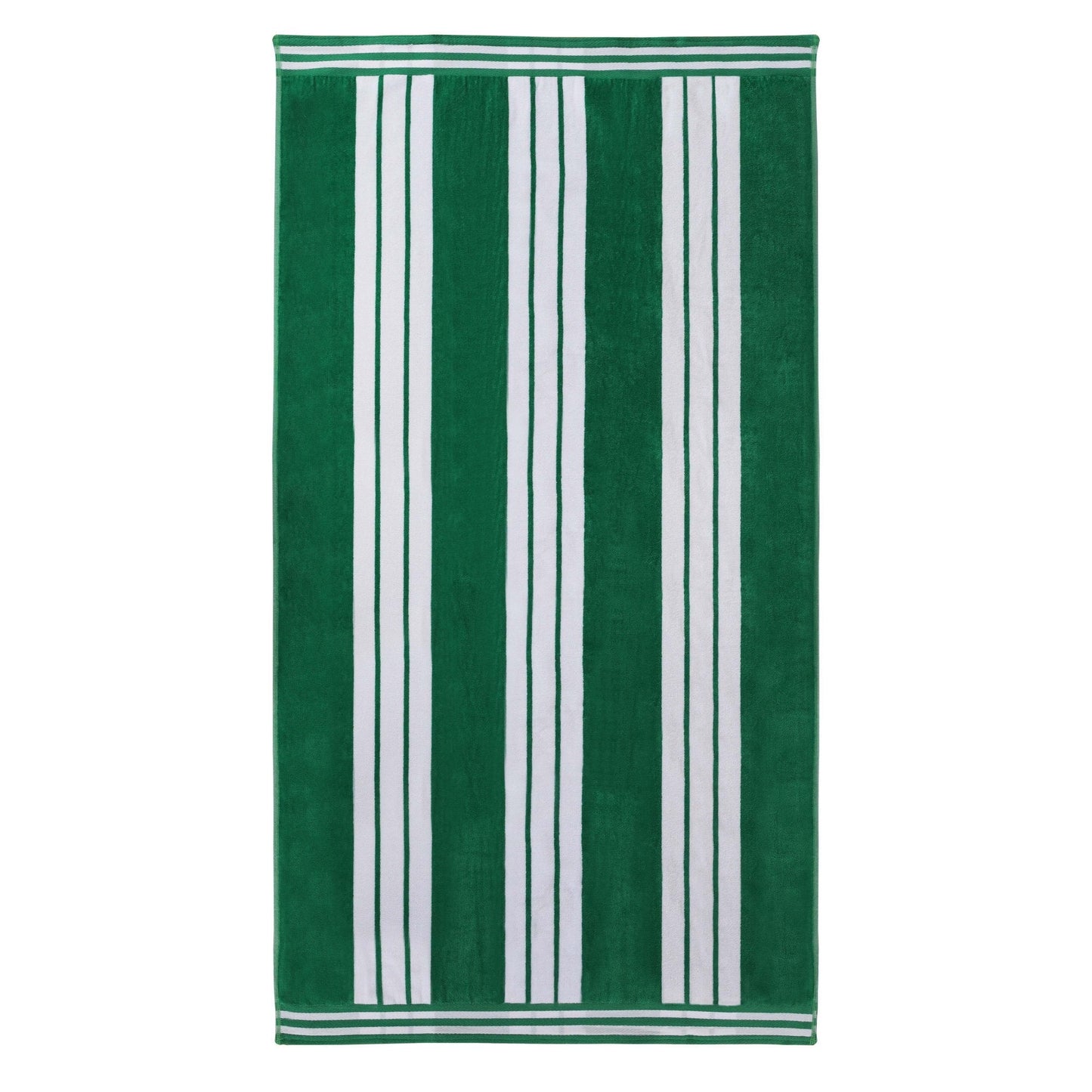 Superior Cotton Striped Oversized Beach Towel Set of 6, 34" x 64", Dark Green