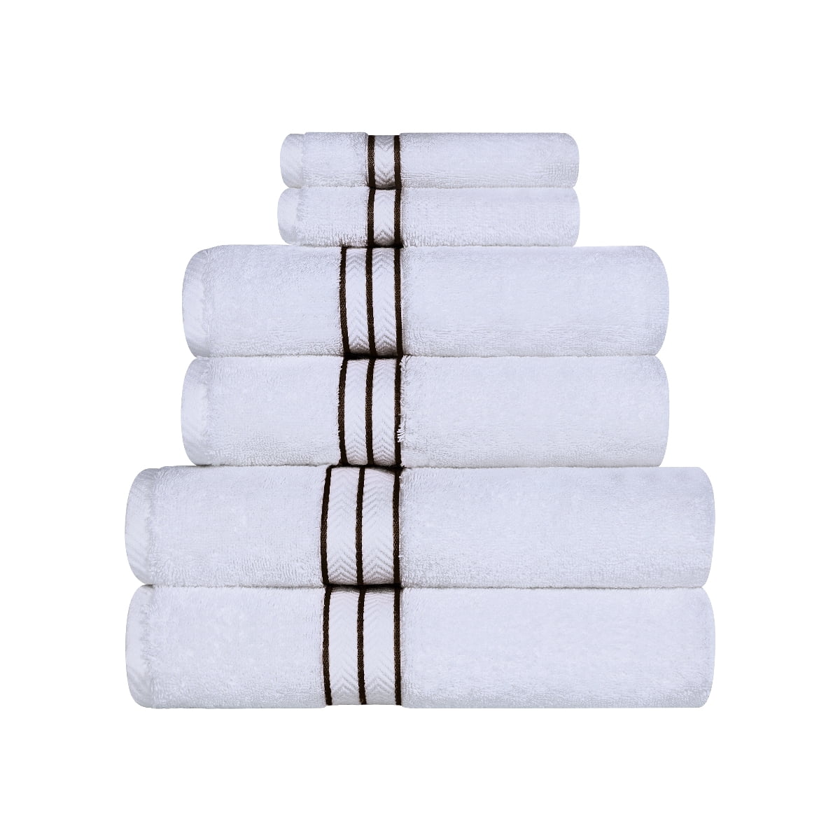 Superior Turkish Cotton Ultra-Plush 6-Piece Chocolate Towel Set