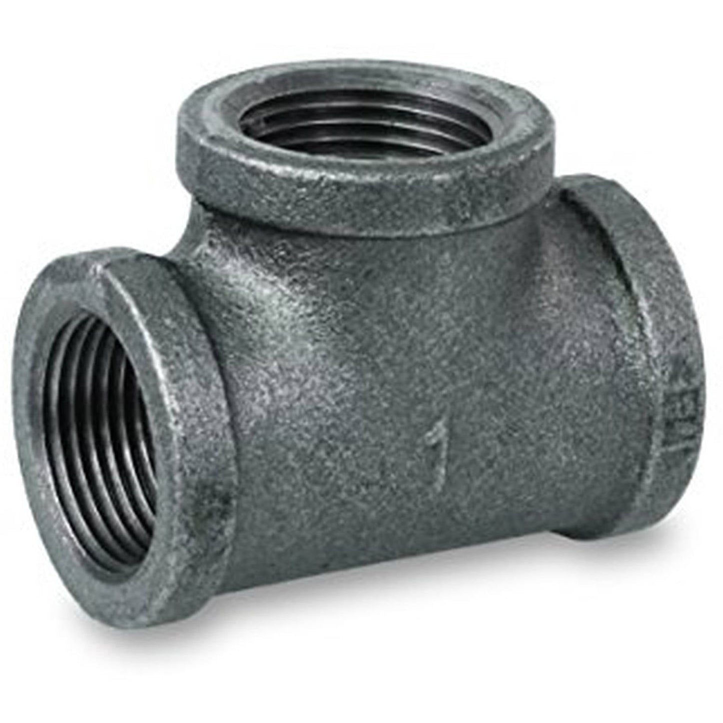 Supply Giant BMTE0300 High Pressure Black Malleable Tee Fitting with Female Threaded Connections, 3"