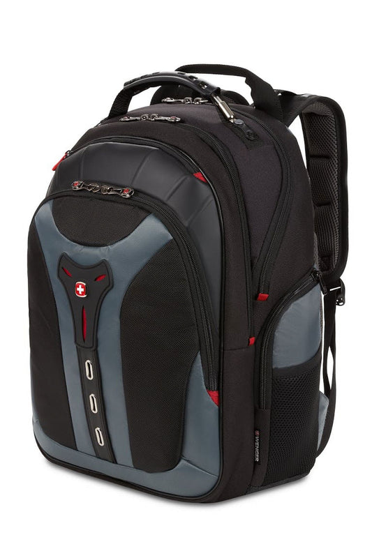 Swiss Gear Wenger Pegasus 85% Polyester 17inch Laptop bag Backpack with Tablet and eReader Pocket. Black/Blue