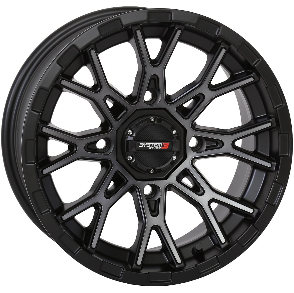 System 3 ST-6 12x7 ATV/UTV Wheel - Dark Tint (4/110) 4+3 [12S3-6110]