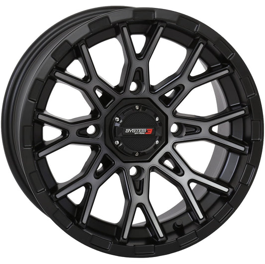 System 3 ST-6 14x7 ATV/UTV Wheel - Dark Tint (4/137) 4+3 [14S3-6136]