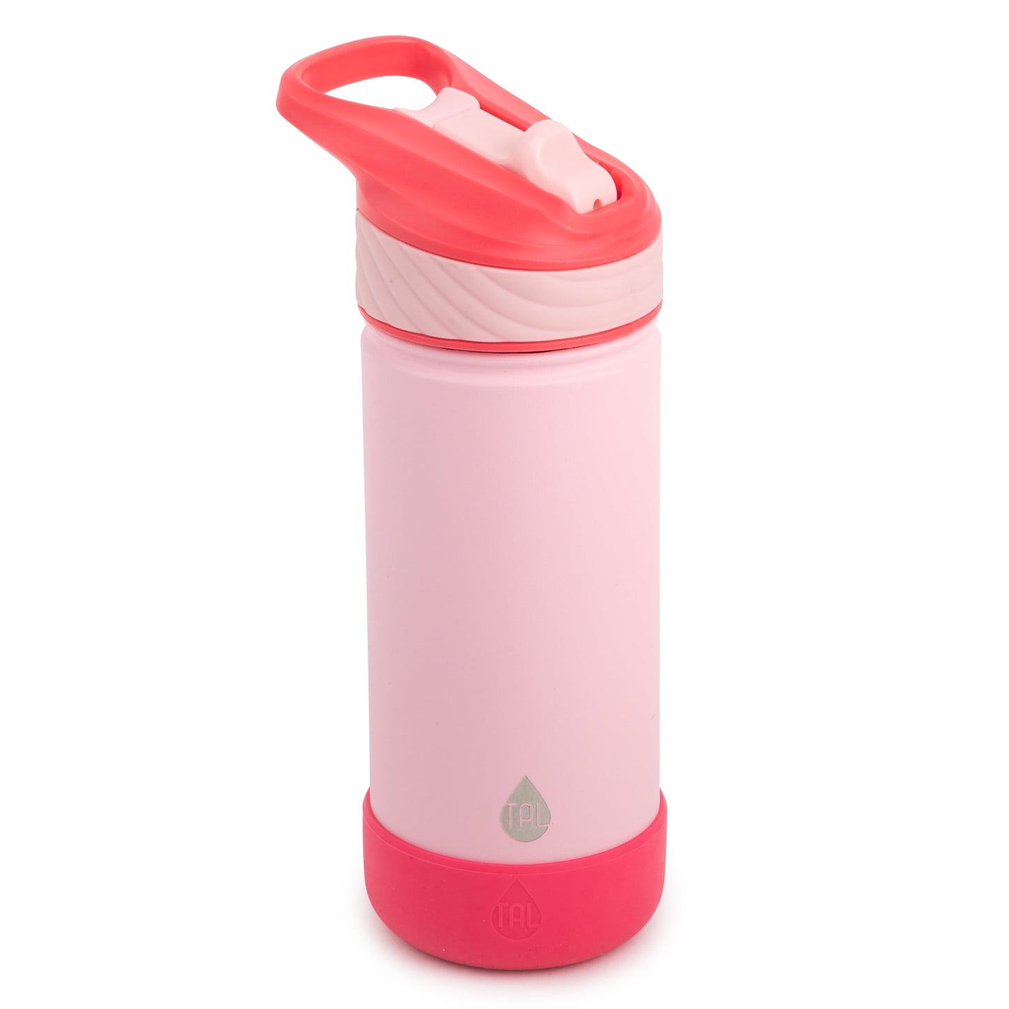 (2 pack) TAL Stainless Steel Ranger Straw Kids Water Bottle 18oz, Black