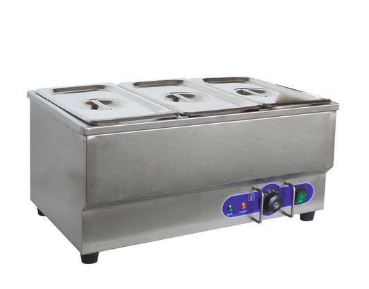 TECHTONGDA Electric Commercial Bain-marie Buffet Food Warmer Steam Table 3-Pan