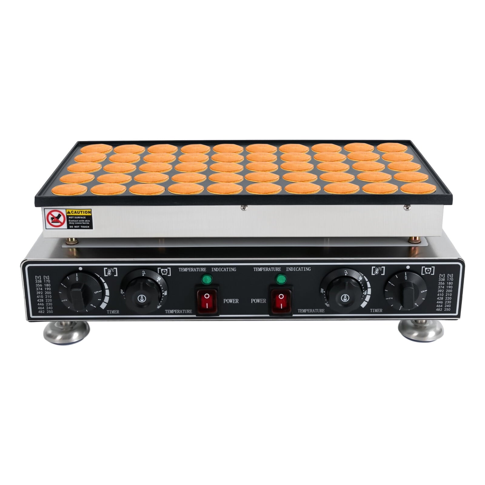 TFCFL 50 Holes Mini Dutch Pancake Baker Commercial Electric Nonstick Waffle Maker Crepes Muffins Making Machine 110V