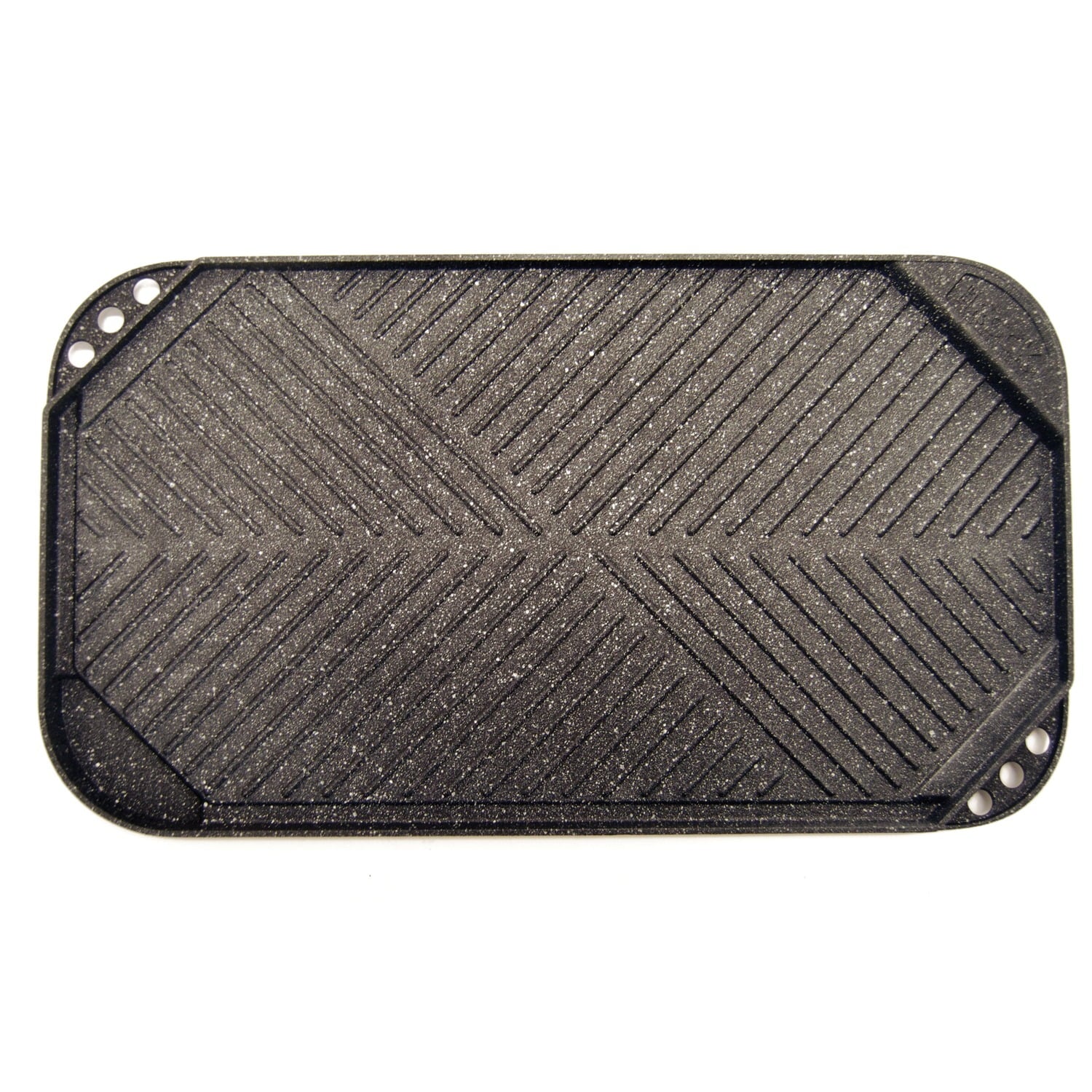 THE ROCK by Starfrit 10.6" x 19.5" Non-Stick Aluminum Reversible Grill and Griddle, 034614-004-0000