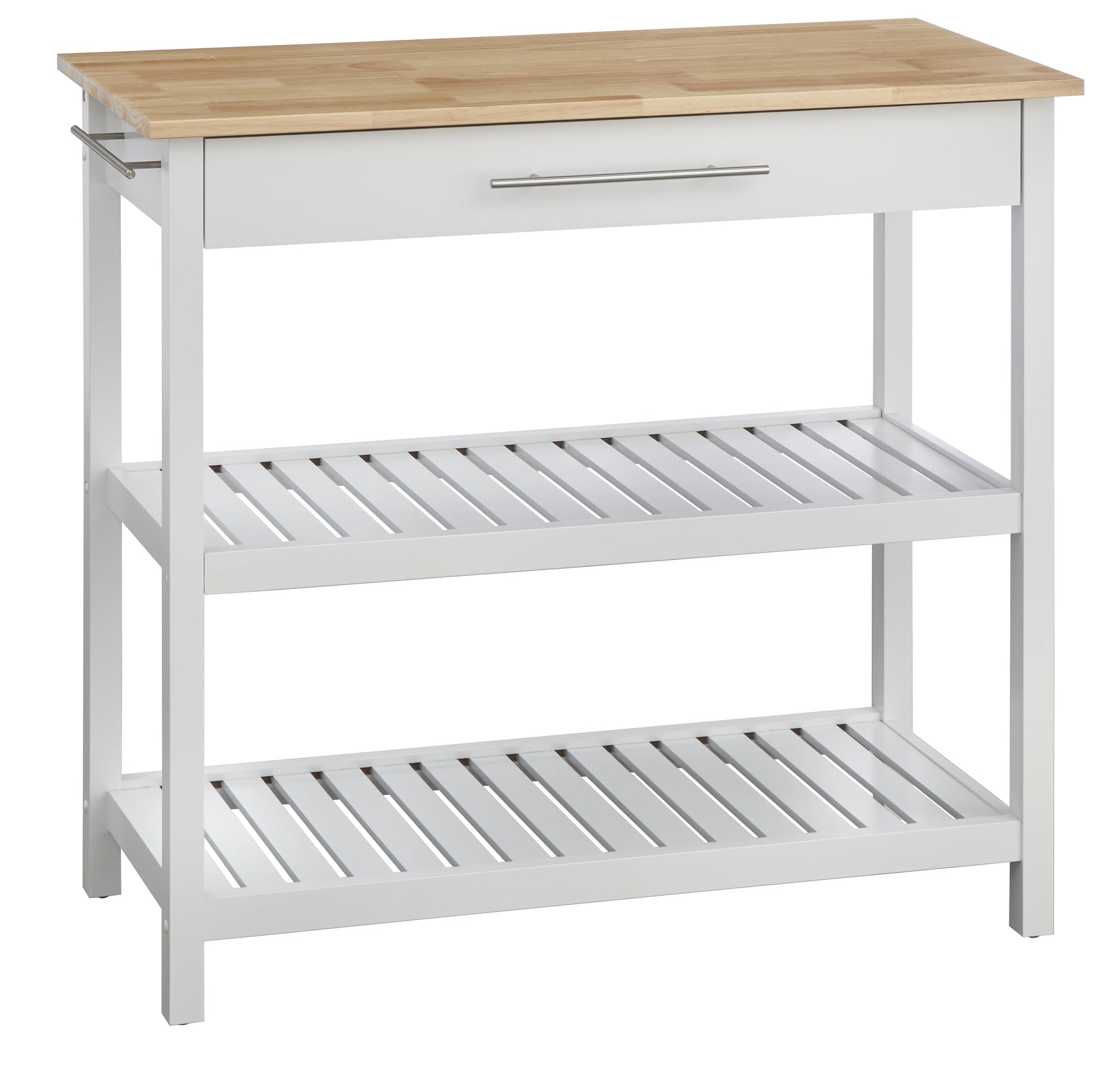 TMS Rubin Kitchen Island with Drawer, Charcoal Gray/Natural