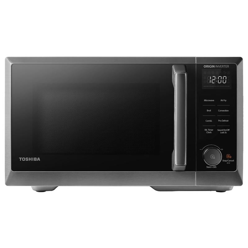 TOSHIBA 6-in-1 Inverter Countertop Microwave Oven Healthy Air Fryer Combo, gift, MASTER Series, Broil, Convection, Speedy Combi, Even Defrost 11.3'' Turntable Sound On/Off, 27 Auto Menu