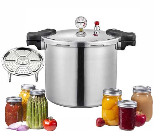 TSTQH Pressure Canner Cooker Built-in Luxury Digital Pressure Gauge, 25 qt