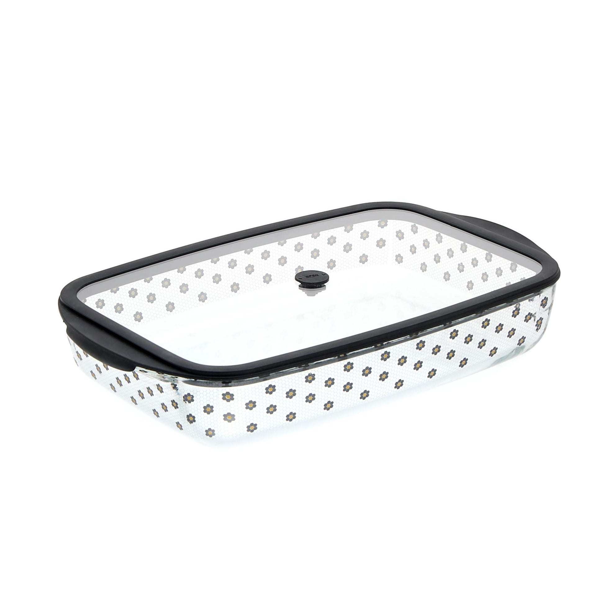 Thyme & Table 9"x15" Glass Baking Dish with Lid - Penny Tile