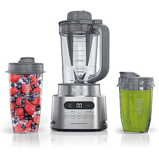 TWISTi Blender DUO, High-Speed 1600 WP Smoothie Maker & Nutrient Extractor* 5 Functions Smoothie, Spreads & More, smartTORQUE, 34-oz. Pitcher & (2) To-Go Cups, Gray