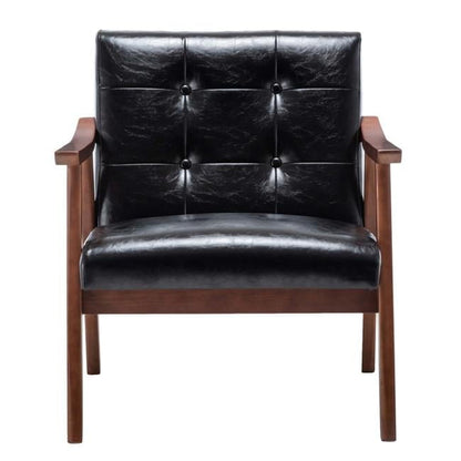 Convenience Concepts Take a Seat Natalie Accent Chair, Dark Blue Fabric/Espresso