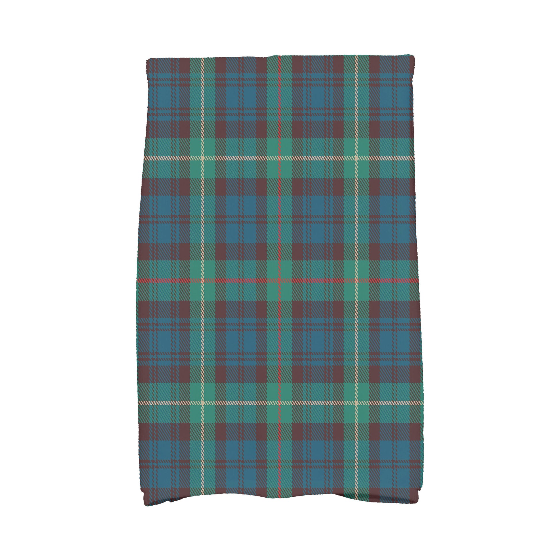 Tartan Plaid 16 x 25 Inch Navy Blue Holiday Print Kitchen Towel