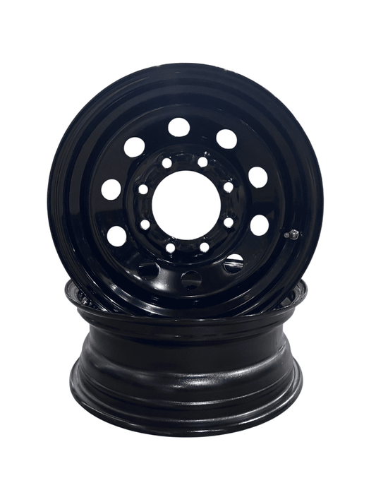 Taskmaster 2-Pack Steel Trailer Wheel Rim 16x6 8x6.5 Black Mod 5.12 Center Bore