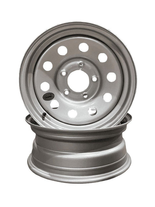Taskmaster Vesper Steel Trailer Wheel Rim 15x6 5x5 Silver Mod 2-Pack