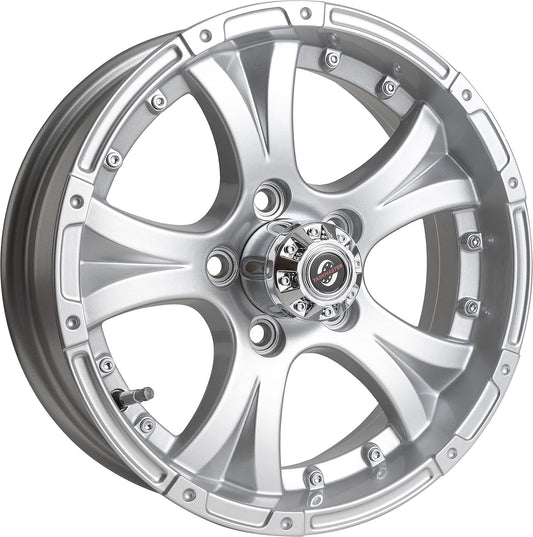 Taskmaster Viking Aluminum Trailer Wheel Rim 15x5 5x4.5 Silver Full Paint with Silver Cap