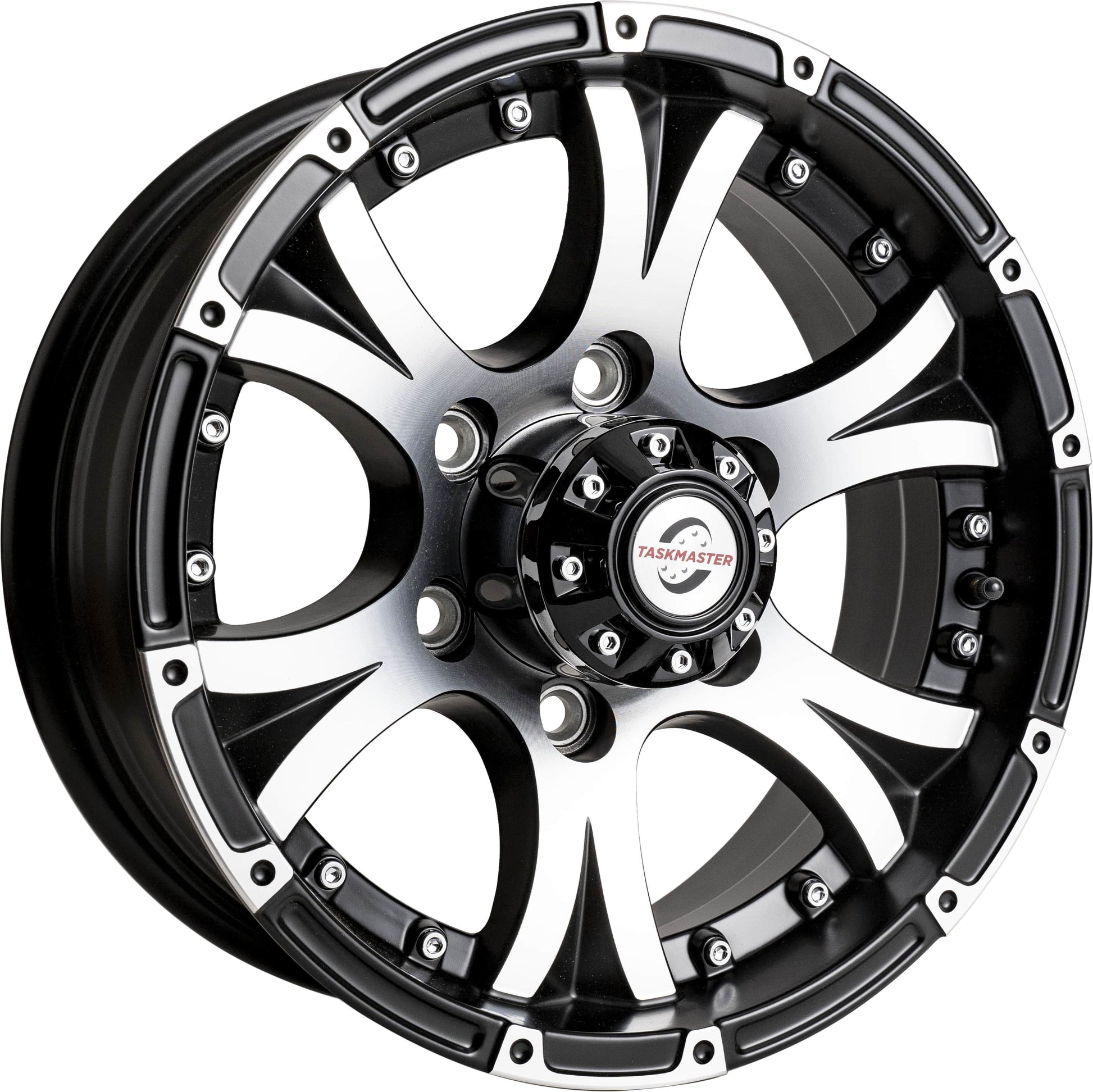 Taskmaster Viking Aluminum Trailer Wheel Rim 15x6 6x5.5 Matte Black Machined Face and Lip