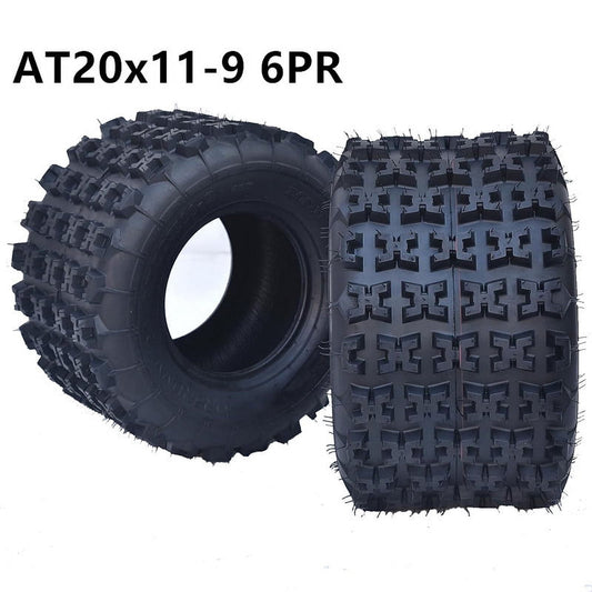 Telyswee 2 Pack 20x11-9 6PR ATV Tires All Terrain Rear Tires 20x11-9 6 Ply TL ATV UTV Trail Sand Mud Off-Road Tires Tubeless EOS-H Black