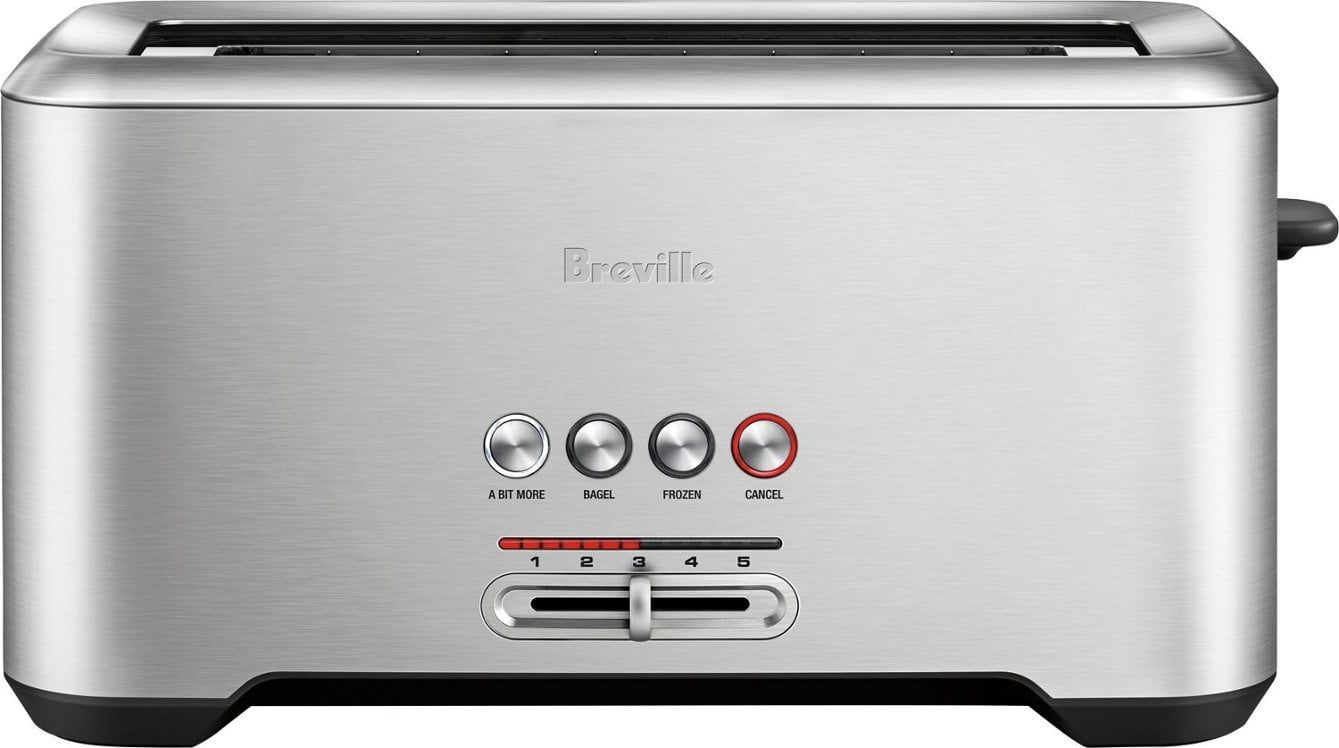 The 'A Bit More 4-Slice Long-Slot Toaster - Stainless Steel