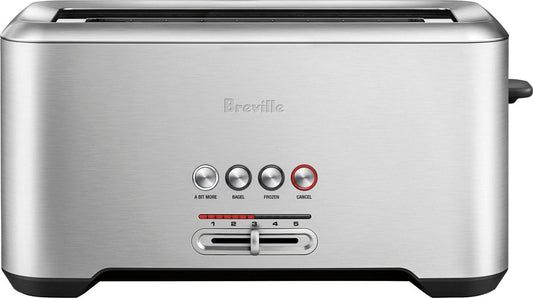 The 'A Bit More 4-Slice Long-Slot Toaster - Stainless Steel