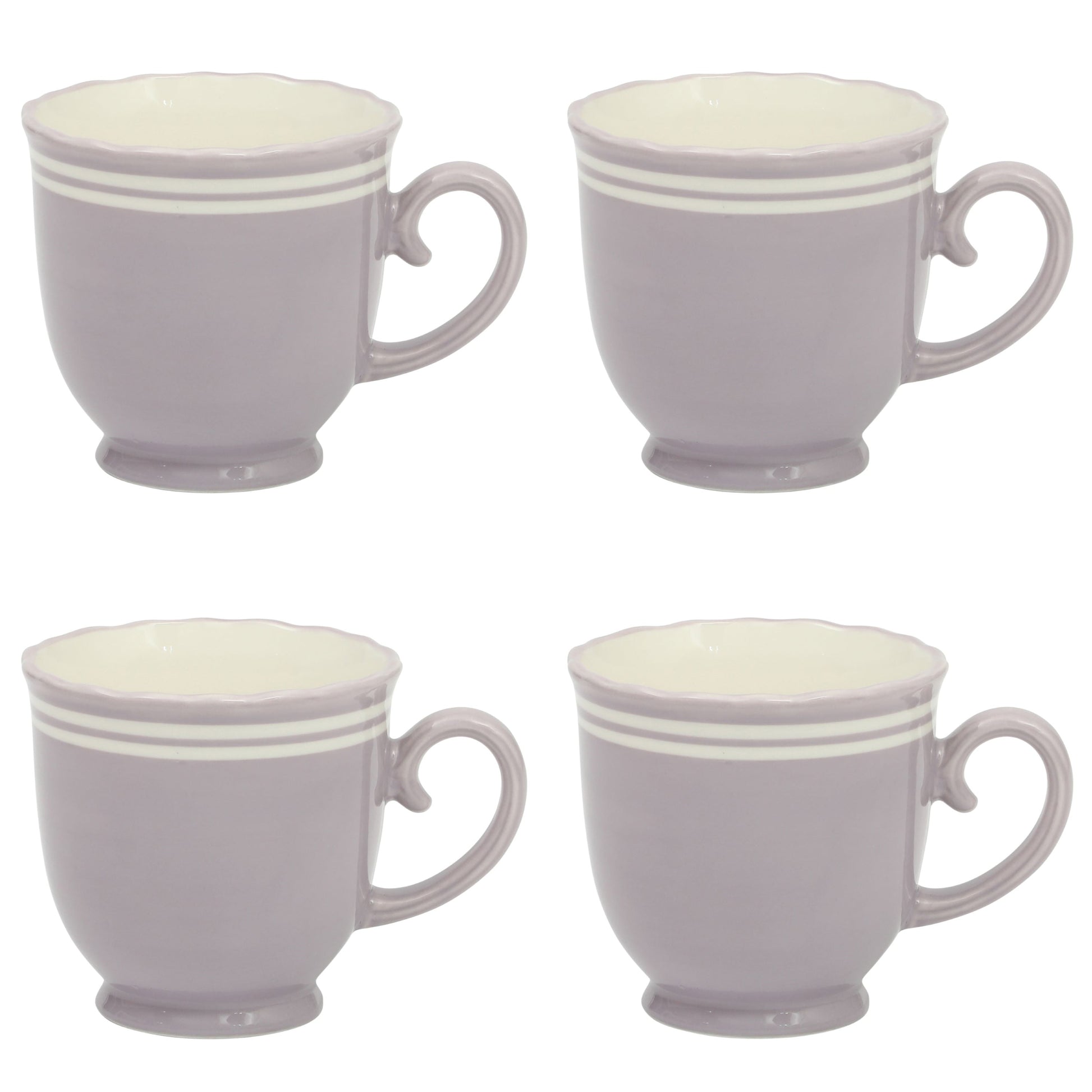 The Pioneer Woman Ainsley Ceramic Mug Set, Iris, 4-Pack